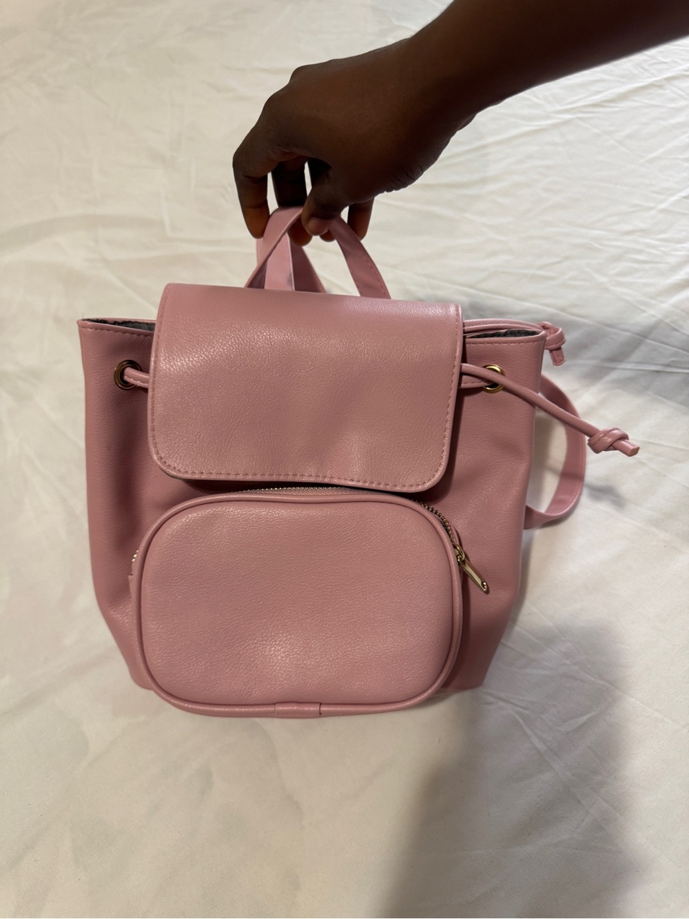 wild fable Dusty Pink Faux Leather Mini Backpack